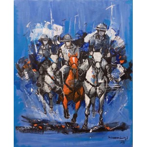 Naeem Rind, 16 x 20 Inch, Acrylic on Canvas, Horse Painting, AC-NAR-064